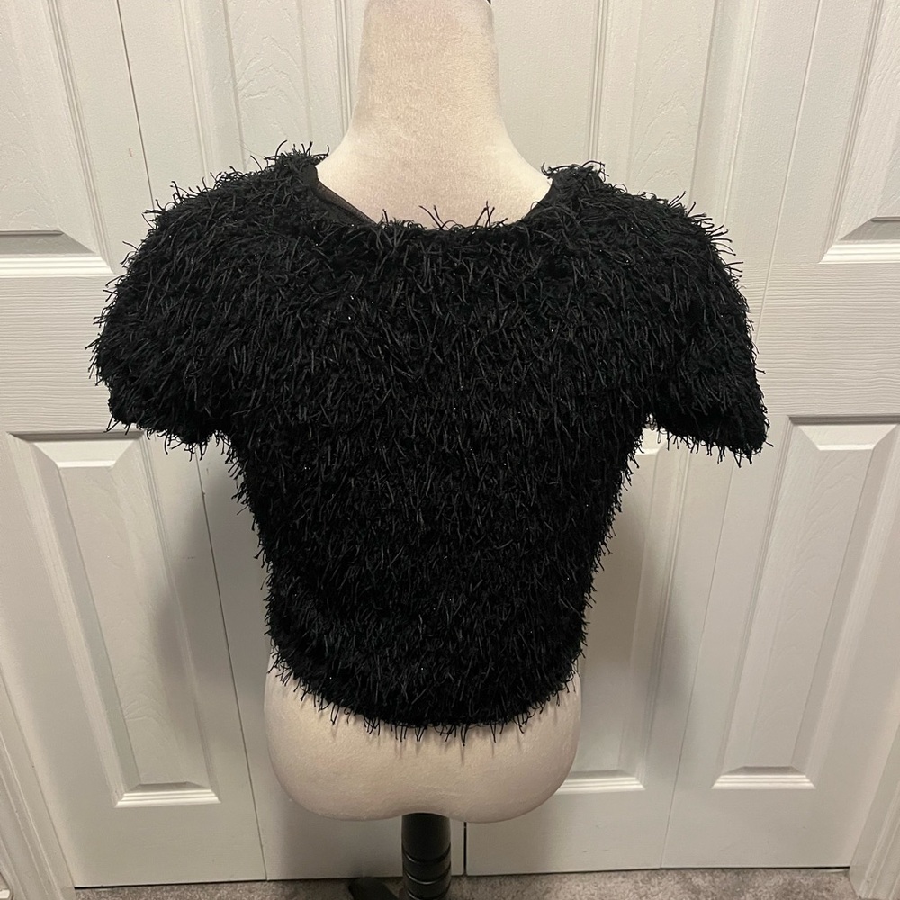 Zara size 9 Black Textured Women's Top - Picture 11 of 16